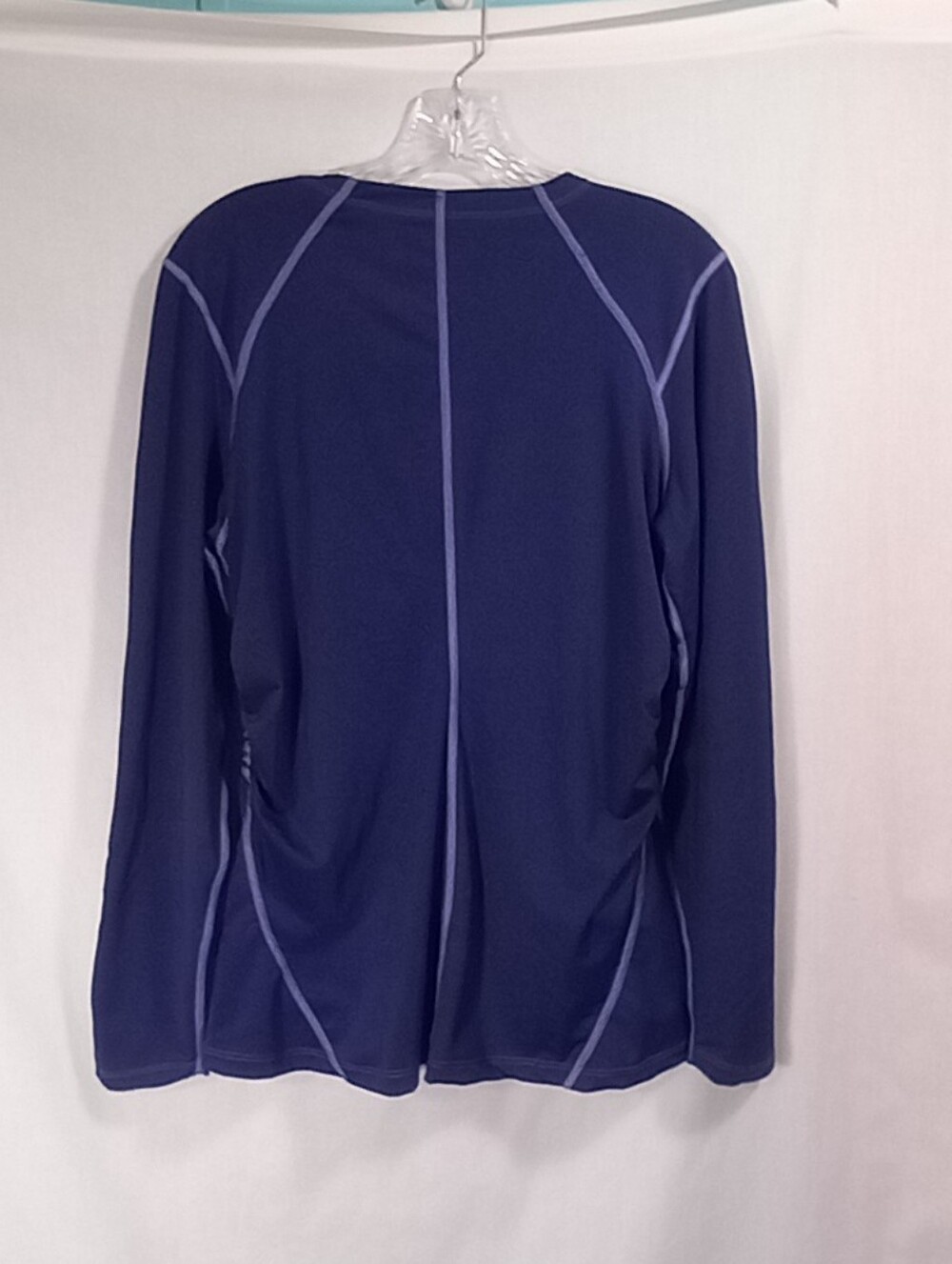 Title Nine Navy Svelte Sunburst Long Sleeve Rash Guard Top Size L - Picture 4 of 4